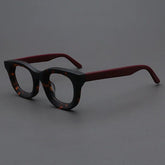 Codi Retro Acetate Glasses Frame Round Frames Southood Leopard Red